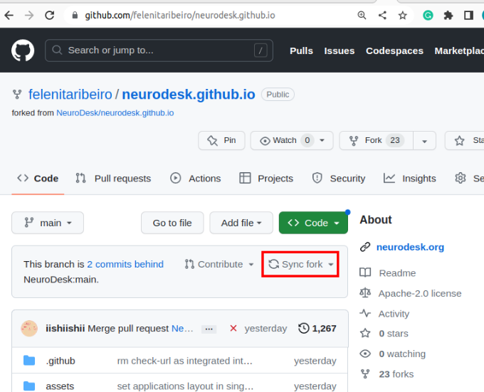 Sync fork